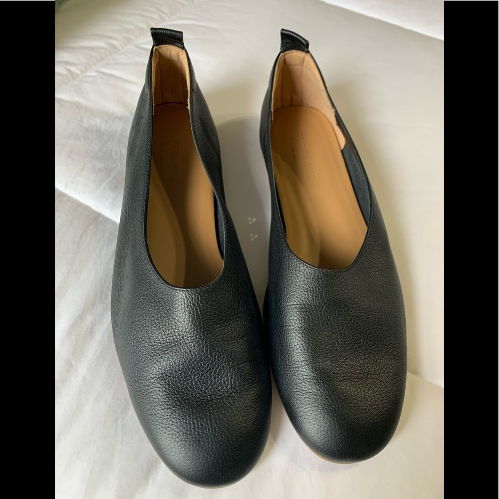 Everlane Black Leather Flats